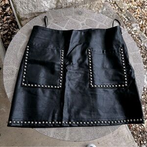 2/$12 F21 studded Faux Leather Mini Skirt